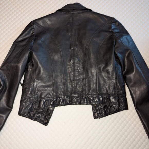 Versace Leather Jacket with Leopard silk lining - Picture 3 of 3